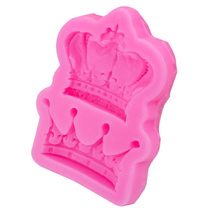 Crown Silicone Chocolate Fondant Baking Cake Mold Handmade Soft Pottery Glue Mold(Pink) - Food Molds by PMC Jewellery | Online Shopping South Africa | PMC Jewellery