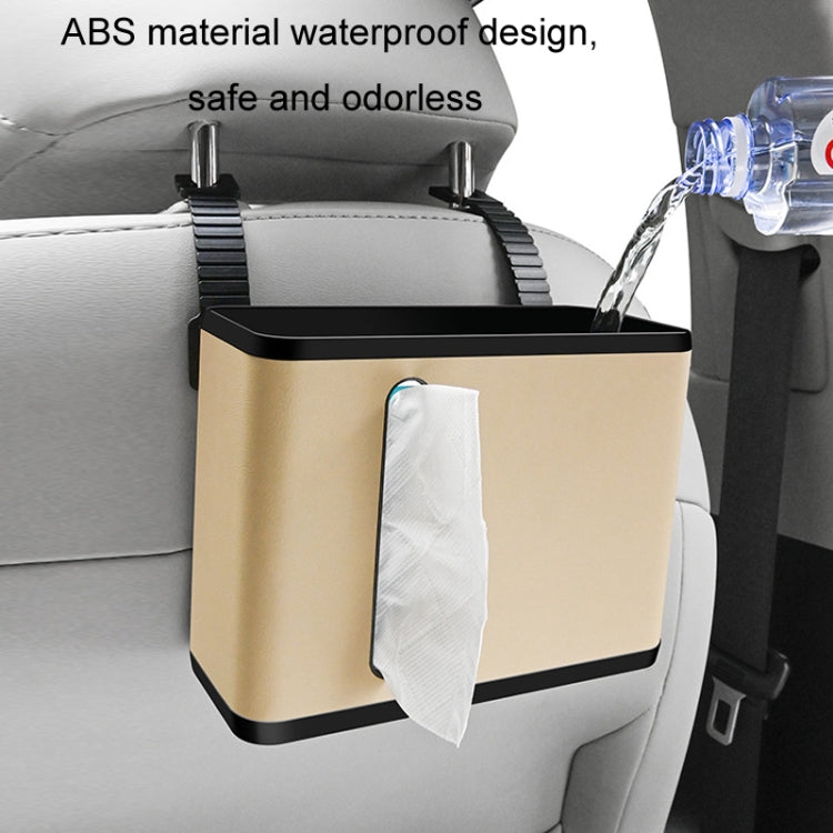 Car Seat Back Hanging Tissue Storage Box(Beige) - Stowing Tidying by PMC Jewellery | Online Shopping South Africa | PMC Jewellery | Buy Now Pay Later Mobicred