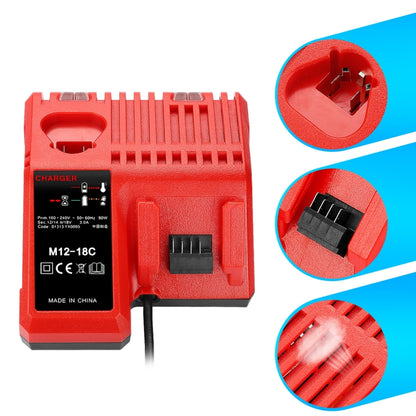 M12-18C For Milwaukee 18V Power Tools Battery Charger, Plug: EU - Electric Saws & Accessories by PMC Jewellery | Online Shopping South Africa | PMC Jewellery