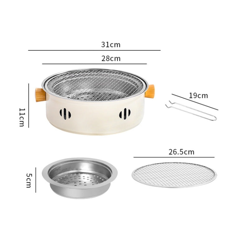 Charcoal Grill Stainless Steel Outdoor Camping Cooking Tea Around The Stove Barbecue Stove, Spec: Style B - Cookwares & Tablewares by PMC Jewellery | Online Shopping South Africa | PMC Jewellery