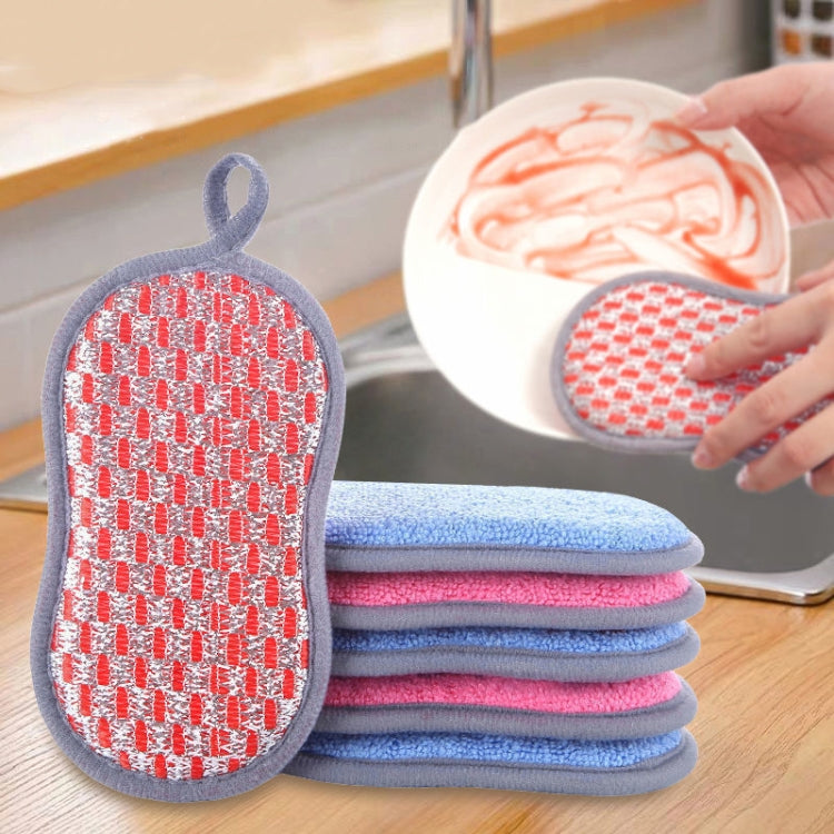 5pcs Double-sided Absorbent Kitchen Dishwashing Sponge Multifunctional Cleaning Rag, Style: Gray - Cleaning Tools by PMC Jewellery | Online Shopping South Africa | PMC Jewellery | Buy Now Pay Later Mobicred