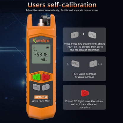 Komshine High Precision Optical Power Meter Mini Fiber Optic Light Attenuation Tester With LED, Specification: C-G/-50DBM to +26DBM - Fiber Optic Test Pen by Komshine | Online Shopping South Africa | PMC Jewellery | Buy Now Pay Later Mobicred