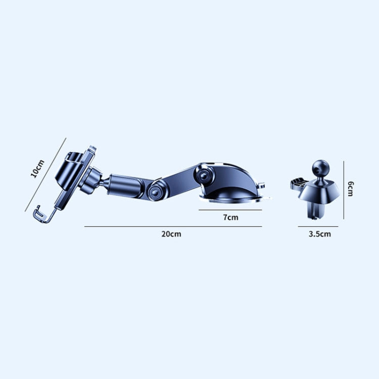 SHUNWEI SD-1132B Car Phone Suction Cup + Air Vent Holder Gravity Sensing Support Bracket(Blue) - Car Holders by SHUNWEI | Online Shopping South Africa | PMC Jewellery | Buy Now Pay Later Mobicred