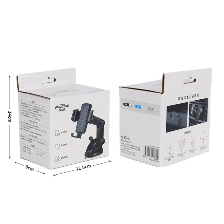 SHUNWEI SD-1132B Car Phone Suction Cup + Air Vent Holder Gravity Sensing Support Bracket(Blue) - Car Holders by SHUNWEI | Online Shopping South Africa | PMC TechLife | Buy Now Pay Later Mobicred