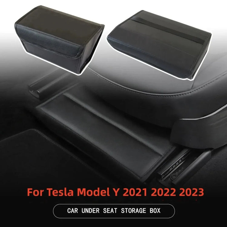 For Tesla Model Y PU Leather Car Interior Storage Glove Box Modification Accessories, Style: Seat Model - Stowing Tidying by PMC Jewellery | Online Shopping South Africa | PMC Jewellery | Buy Now Pay Later Mobicred