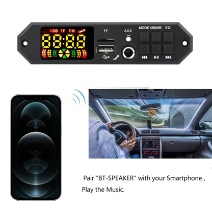 80W 12V Bluetooth MP3 Decoder Board With Power Amplifier Color Screen Call Recording, Model: Big Remote Control - Car MP3 & MP4 & MP5 by PMC Jewellery | Online Shopping South Africa | PMC Jewellery