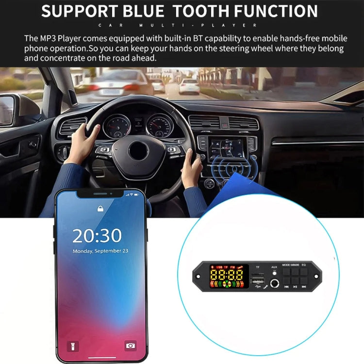 80W 12V Bluetooth MP3 Decoder Board With Power Amplifier Color Screen Call Recording, Model: Big Remote Control - Car MP3 & MP4 & MP5 by PMC TechLife | Online Shopping South Africa | PMC TechLife