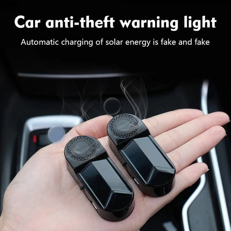 Car Solar Anti-Theft Alarm LED Warning Light With Aromatherapy(Red Light) - Warning Lights by PMC Jewellery | Online Shopping South Africa | PMC Jewellery