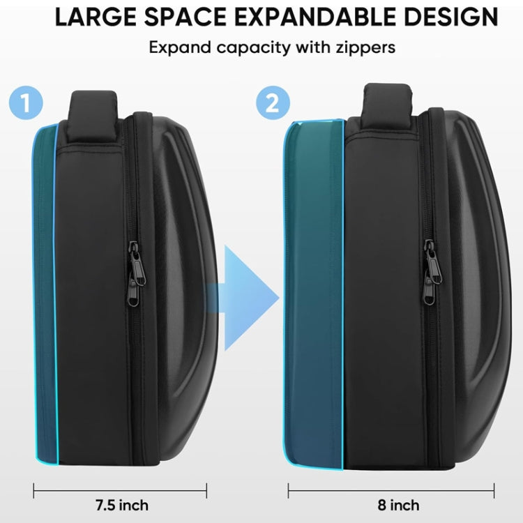 For Meta Quest 3 Hard Suitcase Expandable Capacity Shoulder Backpack - VR Accessories by PMC Jewellery | Online Shopping South Africa | PMC Jewellery
