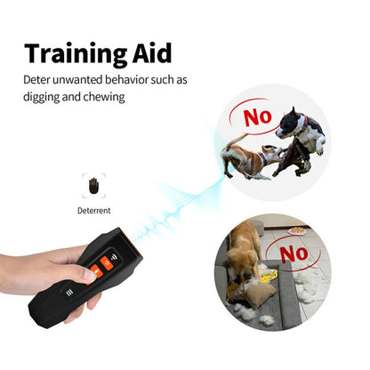 LED Flashing Light Handheld Ultrasonic Bark Arrester Frequency Conversion Dog Training Device(Black+Orange) - Training Aids by PMC Jewellery | Online Shopping South Africa | PMC Jewellery | Buy Now Pay Later Mobicred