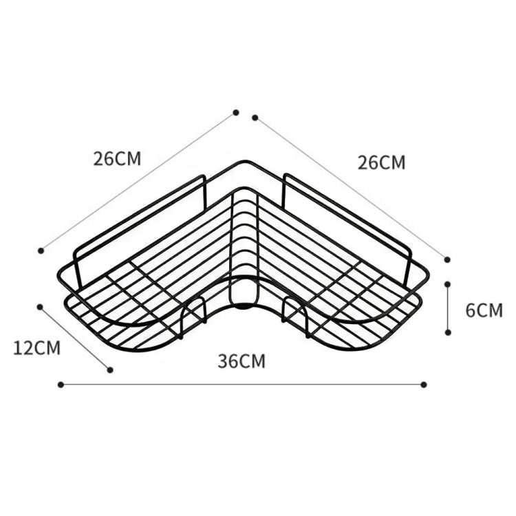 Punch-free Bathroom Triangle Storage Rack Multifunctional Wall Hanging Bracket(White) - Shelves by PMC TechLife | Online Shopping South Africa | PMC TechLife