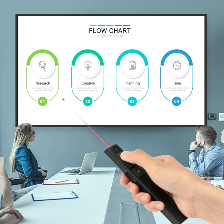 Deli  2.4GHz Page Turner USB Clicker With Red Light For PPT(Black) - free shipping - PMC Jewellery - Order now!