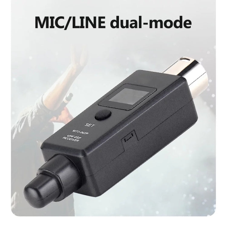 MTU-002 Microphone Wireless System UHF DSP Transmitter & Receiver Mic/Line Two Modes - Microphone by PMC TechLife | Online Shopping South Africa | PMC TechLife