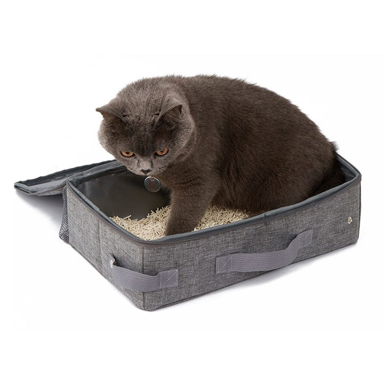 35x45cm Foldable Oxford Cloth Portable Cat Litter Box Pet Bag - Wash Litter Tray by PMC Jewellery | Online Shopping South Africa | PMC Jewellery