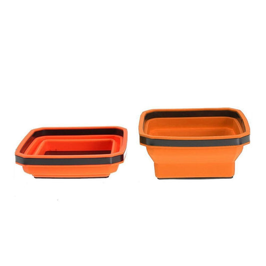 Square Silicone Foldable Magnetic Parts Tray For Small Parts And Tools(Orange) - Storage Bags & Boxes by PMC Jewellery | Online Shopping South Africa | PMC Jewellery | Buy Now Pay Later Mobicred