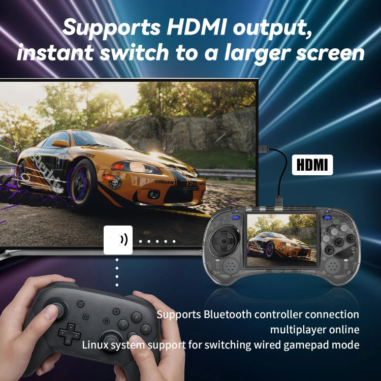 ANBERNIC RG ARC-S Handheld Game Console 4-Inch IPS Screen Linux System Portable Video Arcade 128G(Transparent Black) - free shipping - PMC Jewellery - Order now!