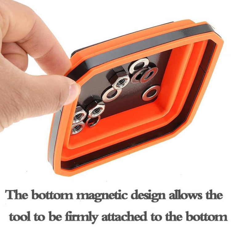 Square Silicone Foldable Magnetic Parts Tray For Small Parts And Tools(Green) - Storage Bags & Boxes by PMC TechLife | Online Shopping South Africa | PMC TechLife | Buy Now Pay Later Mobicred