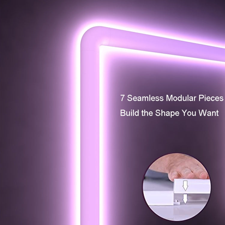 4pcs+3 Corners Bluetooth 12V RGBIC Splicing Wall Light Intelligent Remote Control Indoor Decorative Ambient Lights(US Plug) - Novelty Lighting by PMC TechLife | Online Shopping South Africa | PMC TechLife | Buy Now Pay Later Mobicred