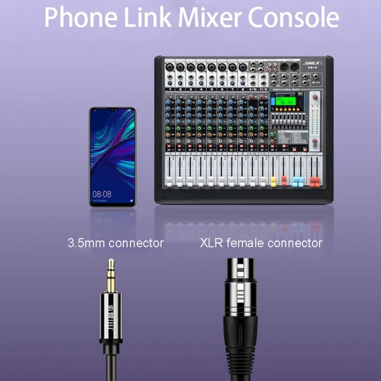 JINGHUA 3.5mm Male To XLR Female Microphone Cable Computer Mixer Audio Cable, Length: 10m - Microphone Audio Cable & Connector by JINGHUA | Online Shopping South Africa | PMC Jewellery | Buy Now Pay Later Mobicred