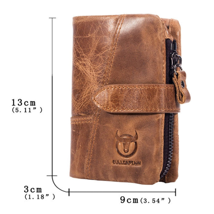 BULL CAPTAIN 01 RFID Anti-theft Multifunctional Cowhide Vertical Detachable Men Wallet(Coffee) - Antimagnetic RFID Package by BULL CAPTAIN | Online Shopping South Africa | PMC Jewellery | Buy Now Pay Later Mobicred