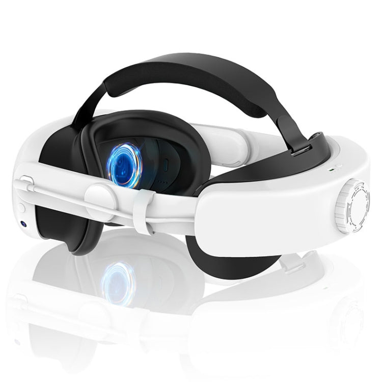 For Meta Quest 3 Rechargeable Headband Adjustable Headstrap Built In 6000mAh Battery(White) - VR Accessories by PMC Jewellery | Online Shopping South Africa | PMC Jewellery