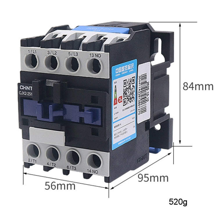 CHNT CJX2-2510 25A 220V Silver Alloy Contacts Multi-Purpose Single-Phase AC Contactor - Relays by CHNT | Online Shopping South Africa | PMC Jewellery | Buy Now Pay Later Mobicred