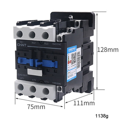 CHNT CJX2-5011 50A 220V Silver Alloy Contacts Multi-Purpose Single-Phase AC Contactor - Relays by CHNT | Online Shopping South Africa | PMC Jewellery | Buy Now Pay Later Mobicred