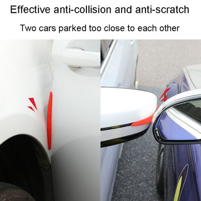 SAHNSHI 4pcs /Pack 7755 Car Door Anti-Collision Silicone Strip Bumper Mirror Thickening Decorative Stickers(Gray) - Anti Collision Sticker by SHANSHI | Online Shopping South Africa | PMC Jewellery | Buy Now Pay Later Mobicred