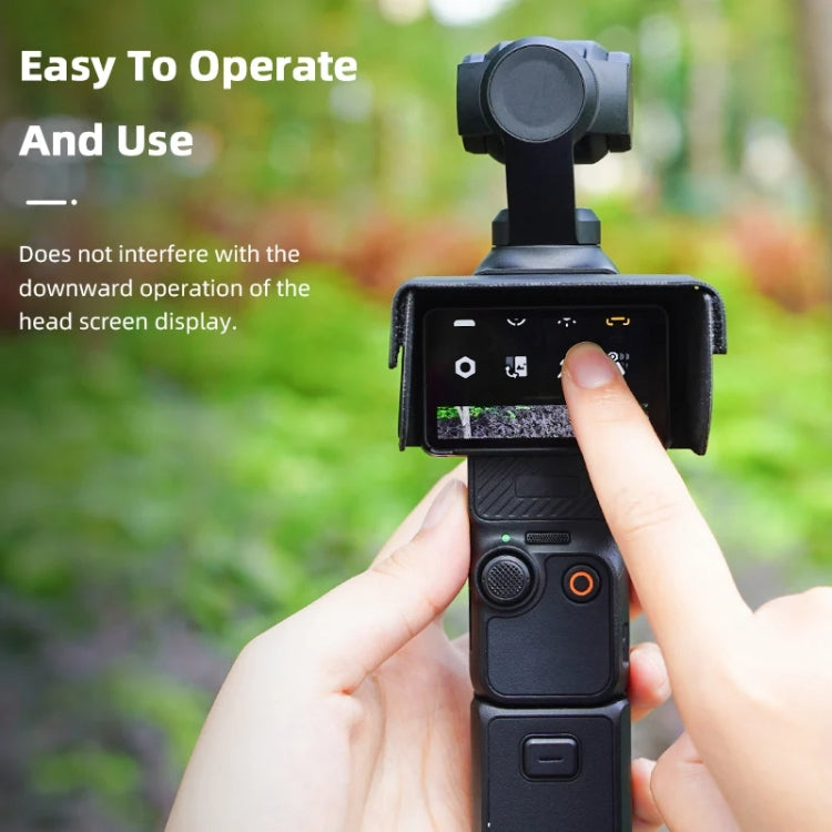 For DJI Osmo Pocket 3 BRDRC Sunshade Hood Light Weight Screen Shade(Black) - Other Accessories by BRDRC | Online Shopping South Africa | PMC TechLife | Buy Now Pay Later Mobicred