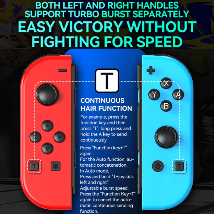 JOY-02 Gaming Left And Right Handle With RGB Lights Body Feel Bluetooth Gamepad For Switch / Switch OLED / Switch Pro / Switch Lite / Switch Joycon(White) - free shipping - PMC Jewellery - Order now!