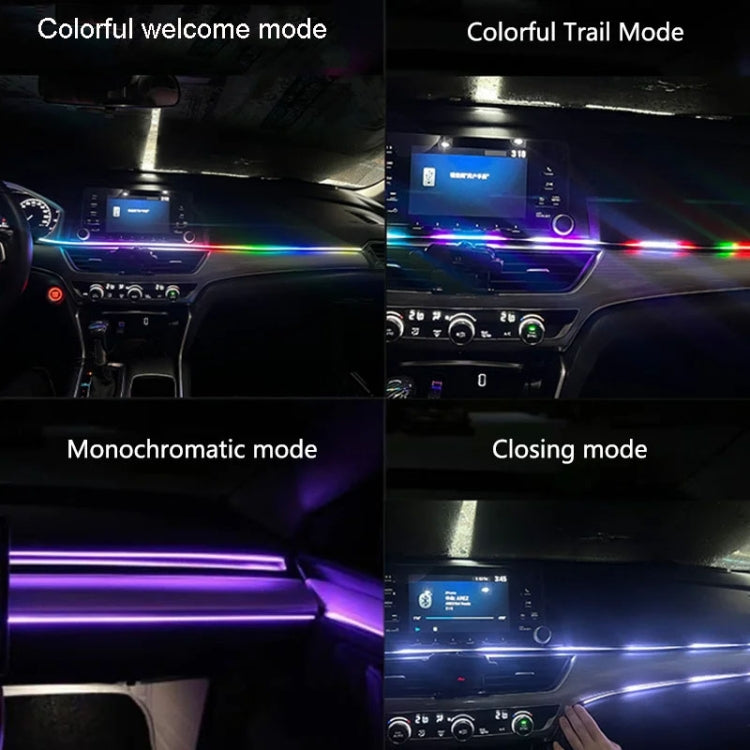 Car Interior Fiber Optic Cold Light RGB Ambient Lamp Center Phantom Footwell Atmosphere Lights, Style: One To Two 110cm+35cm(Colorful Double Control) - Atmosphere lights by PMC Jewellery | Online Shopping South Africa | PMC Jewellery | Buy Now Pay Later Mobicred