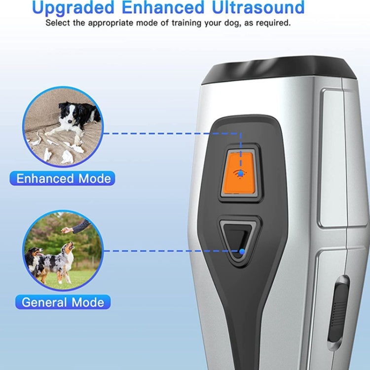 Dual Probe Dual Drive Ultrasonic Stop Barker Pet Trainer(Silver Gray) - Training Aids by PMC TechLife | Online Shopping South Africa | PMC TechLife | Buy Now Pay Later Mobicred