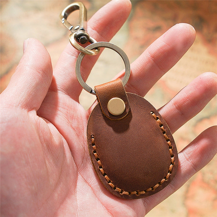 For AirTag Locator Leather Case Access Card with Keychain(Black) - Key Chain Series by PMC TechLife | Online Shopping South Africa | PMC TechLife