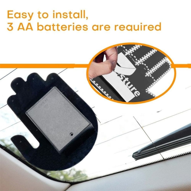 Vehicle-Mounted Multifunctional Warning Anti-Rear Collision Gesture Light(Womens Black) - Warning Lights by PMC TechLife | Online Shopping South Africa | PMC TechLife | Buy Now Pay Later Mobicred