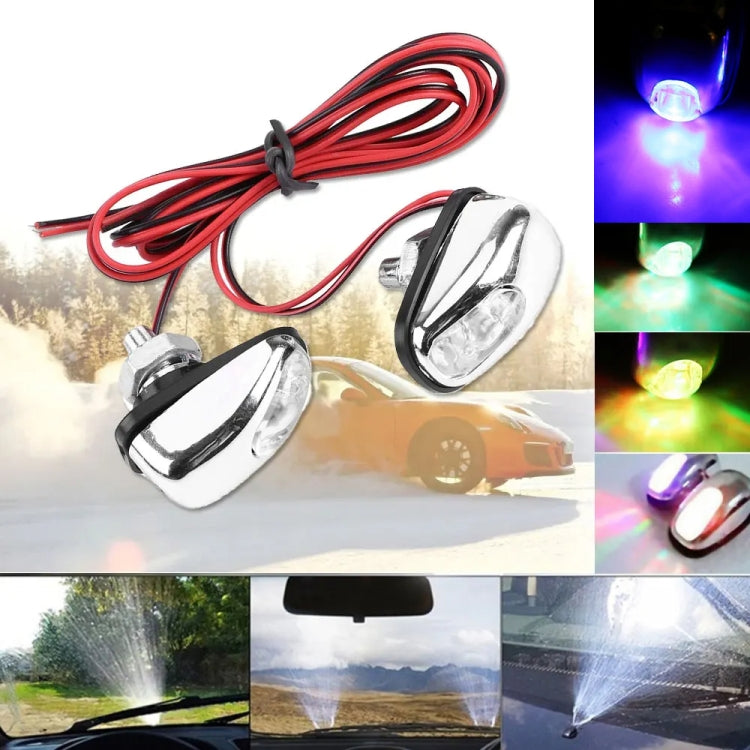 Car Wiper Sprayer Spray Decorative Lamp LED Hood Spray Lights(White) - Decorative Lights by PMC Jewellery | Online Shopping South Africa | PMC Jewellery | Buy Now Pay Later Mobicred