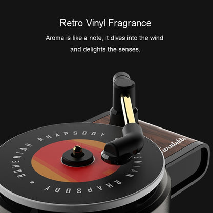 Gramophone+3pcs Refill Aroma Car Aroma Diffuser Air Vent Rotating Retro Gramophone Fragrance Diffuser Ornament - Air Freshener by PMC Jewellery | Online Shopping South Africa | PMC Jewellery | Buy Now Pay Later Mobicred