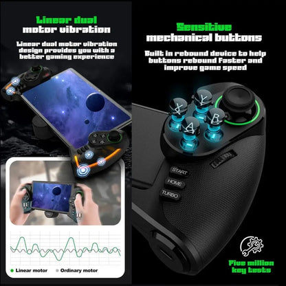 IPEGA Mechanical Gamepad Tablet Cell Phone Stretch Wireless Bluetooth Grip For N-S / P3 / PC / Switch / Android / IOS, Product color: Black - Gamepads by IPEGA | Online Shopping South Africa | PMC Jewellery | Buy Now Pay Later Mobicred