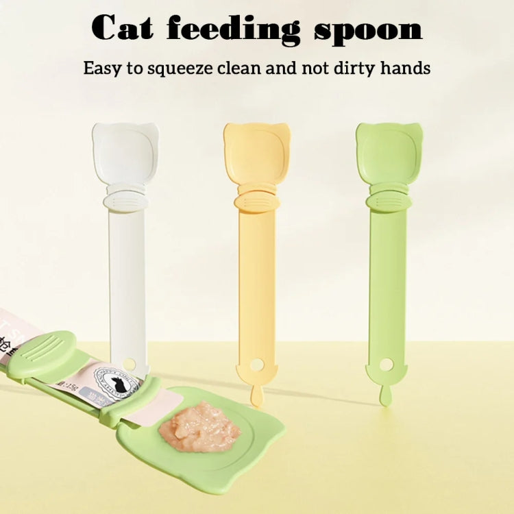Cat Feeder Cat Strip Squeezer Pet Snack Minced Meat Feeding Spoon(Orange) - Food Bowls by PMC Jewellery | Online Shopping South Africa | PMC Jewellery | Buy Now Pay Later Mobicred