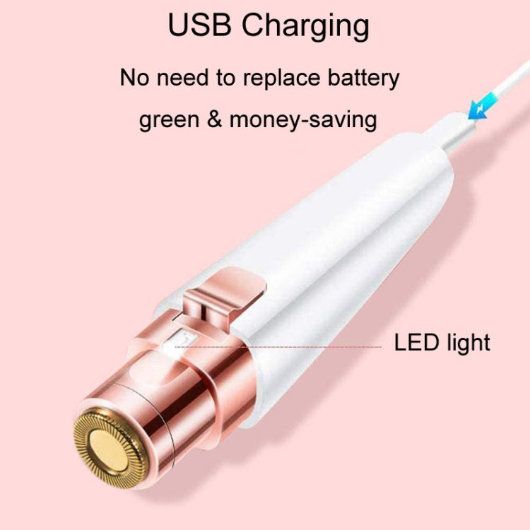 2 In 1 Electrical Eyebrow Trimmer Ladies Shaver Eyebrow Shapers, Model: USB Charging White - Hair Removal by PMC TechLife | Online Shopping South Africa | PMC TechLife | Buy Now Pay Later Mobicred