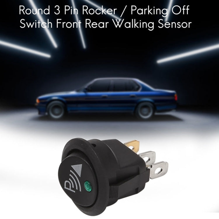 2pcs KCD1-102N Round 3Pin Rocker Switch LED Light 12V Car Modification Reverse Sensor Switch - Car Switches by PMC TechLife | Online Shopping South Africa | PMC TechLife | Buy Now Pay Later Mobicred