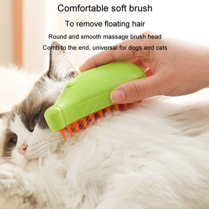 Banana Shape Pet Spray Massage Comb Electrical Cleaning Brush Hair Removal Comb For Dogs And Cats(Yellow) - Brushes & Combs by PMC Jewellery | Online Shopping South Africa | PMC Jewellery