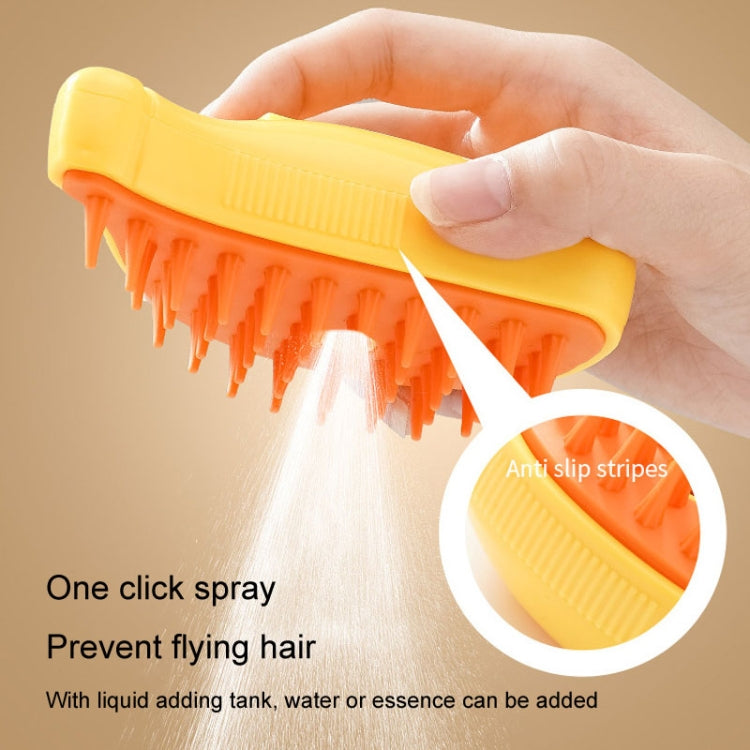 Banana Shape Pet Spray Massage Comb Electrical Cleaning Brush Hair Removal Comb For Dogs And Cats(Yellow) - Brushes & Combs by PMC Jewellery | Online Shopping South Africa | PMC Jewellery