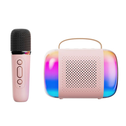 Y5 1 Microphone Portable Bluetooth Speaker Home And Outdoor Wireless Karaoke Audio(Pink) - Microphone by PMC Jewellery | Online Shopping South Africa | PMC Jewellery | Buy Now Pay Later Mobicred