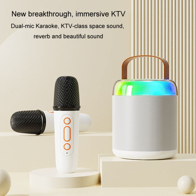 Home Portable Bluetooth Speaker Small Outdoor Karaoke Audio, Color: Y1 White(Monocular wheat) - Microphone by PMC TechLife | Online Shopping South Africa | PMC TechLife | Buy Now Pay Later Mobicred