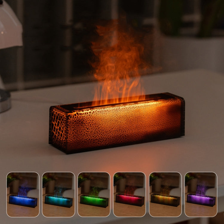 Lava Flame Aromatherapy Machine Air Atomizing Humidifier With Colorful Light, Model: DQ711 Pro Black - free shipping - PMC TechLife - Order now!