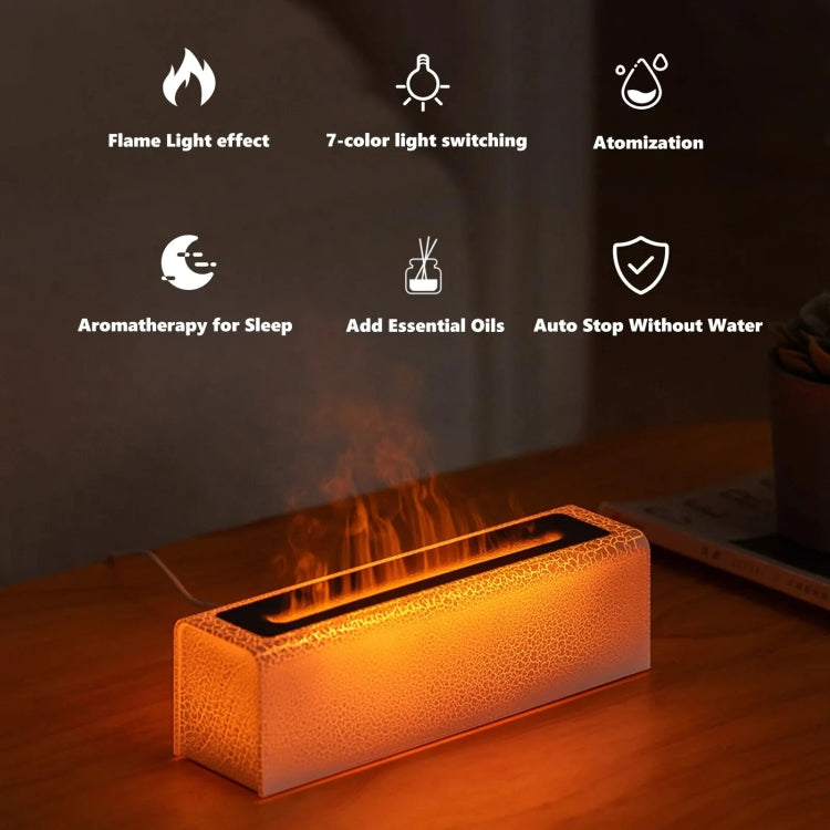 Lava Flame Aromatherapy Machine Air Atomizing Humidifier With Colorful Light, Model: DQ711 Pro White - free shipping - PMC TechLife - Order now!
