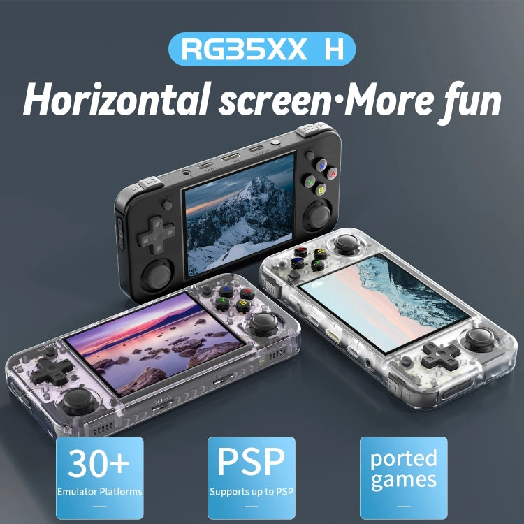 ANBERNIC RG35XX H Handheld Game Console 3.5 Inch IPS Screen Linux System 64GB(Transparent Purple) - Pocket Console by ANBERNIC | Online Shopping South Africa | PMC Jewellery