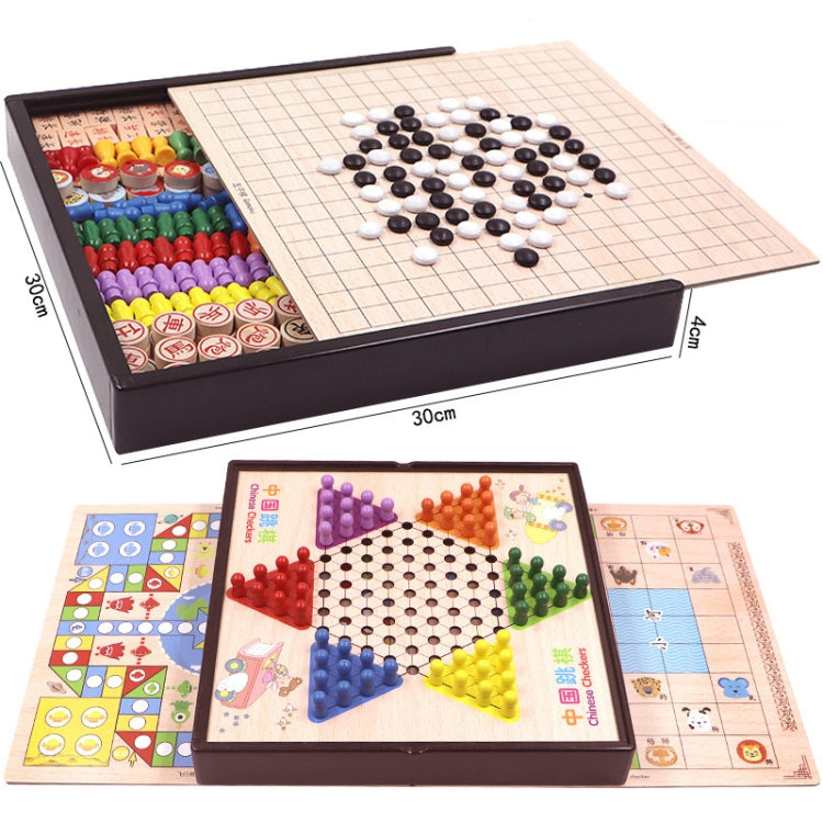 5 in 1 B Model Wooden Multifunctional Parent-Child Interactive Children Educational Chessboard Toy Set - Table Games by PMC Jewellery | Online Shopping South Africa | PMC Jewellery | Buy Now Pay Later Mobicred