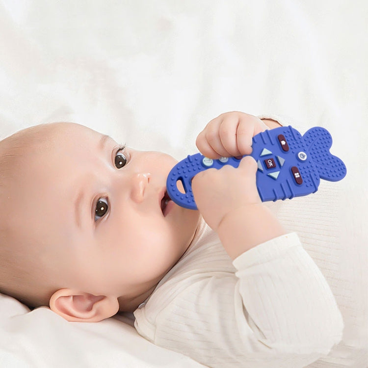 Baby Remote Control Teether Baby Anti Hand Eating Teething Stick Toys(Royal Blue) - Baby Toys by PMC TechLife | Online Shopping South Africa | PMC TechLife