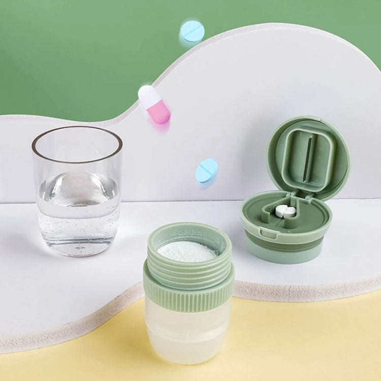 Portable 4 In 1 Mini Pill Box Multifunctional Cutting And Dispensing Device(Green) - free shipping - PMC TechLife - Order now!